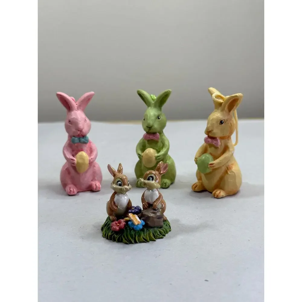 Vintage Bunny Rabbit Lot, Disney Licensed Figurines, Easter Ornaments, Decor